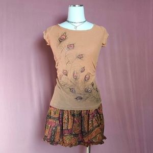 Fairy Grunge Peacock Baby Tee